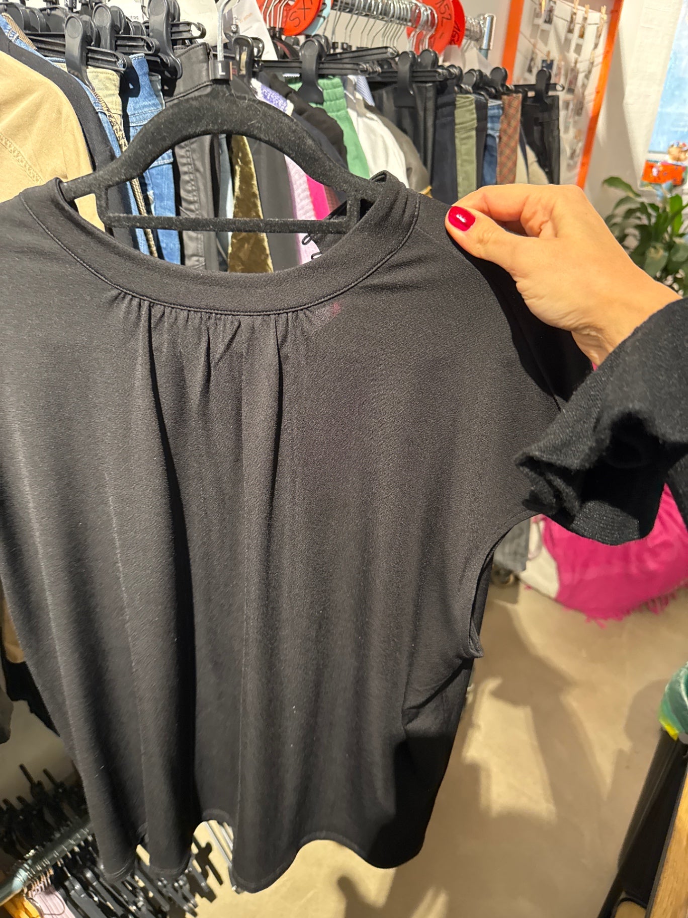 H&M Top Schwarz Gr.: L