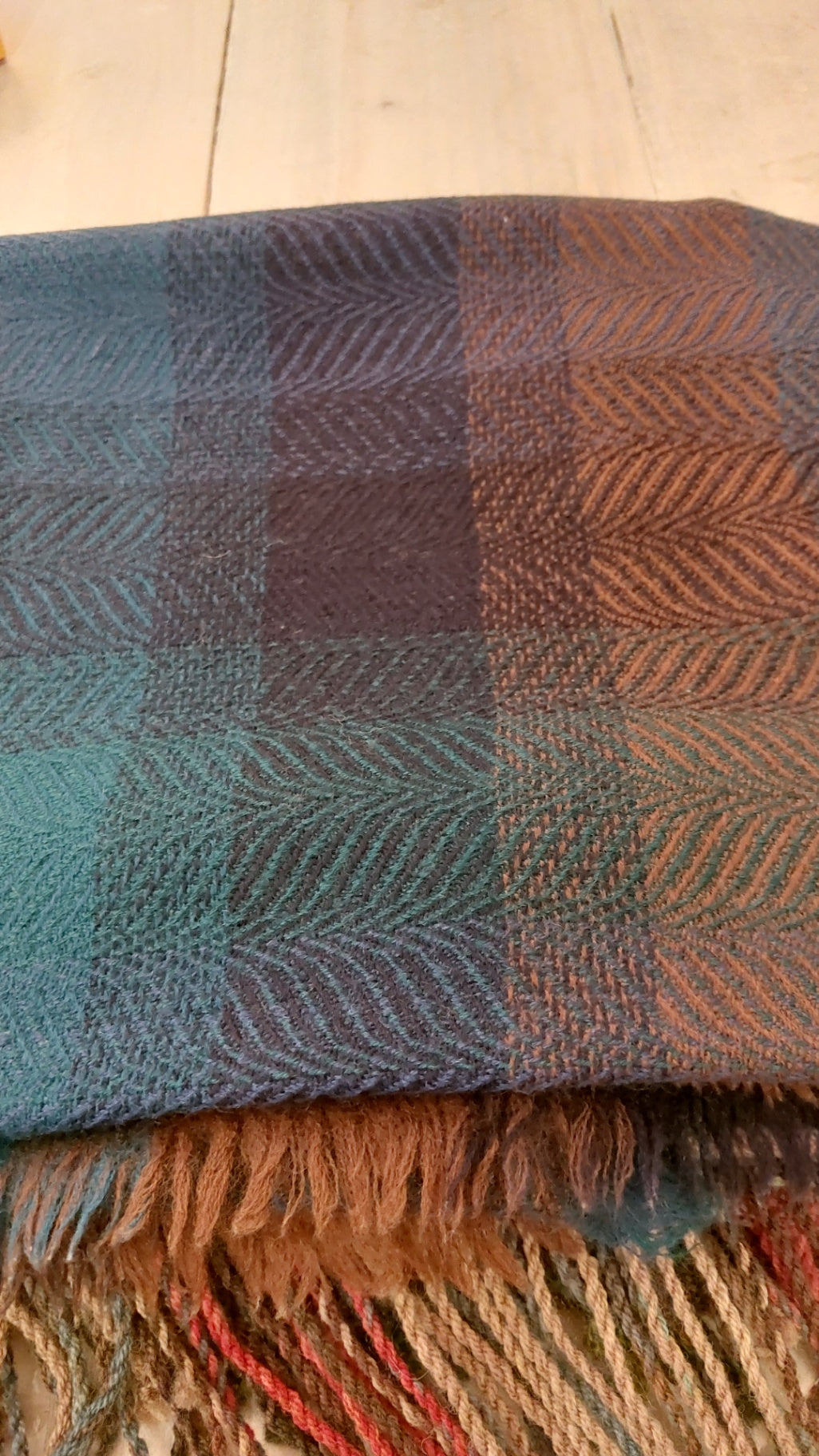 Schal Grün/Blau/Lila