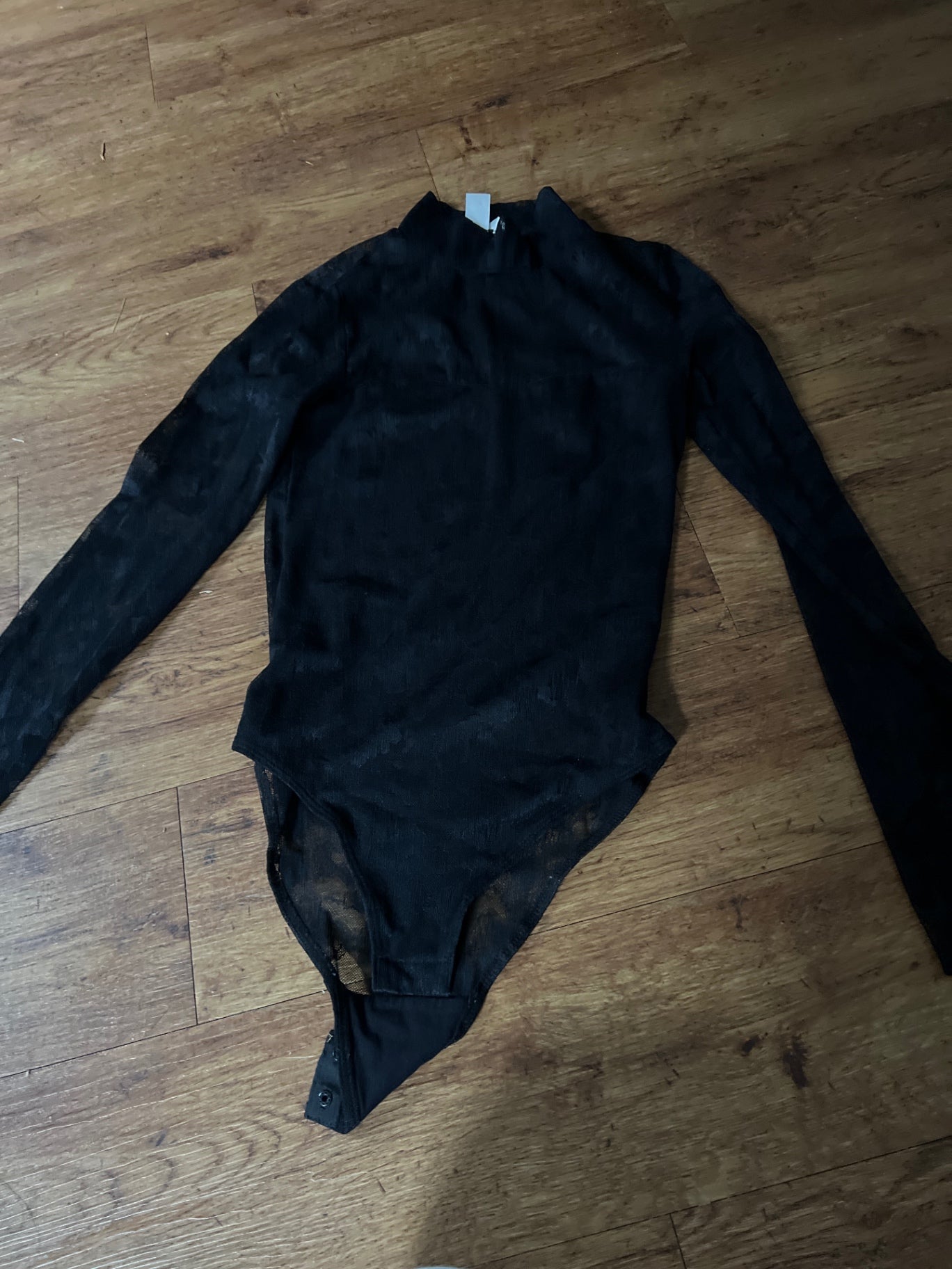 H&M Spitzenbody Schwarz Gr.: XS
