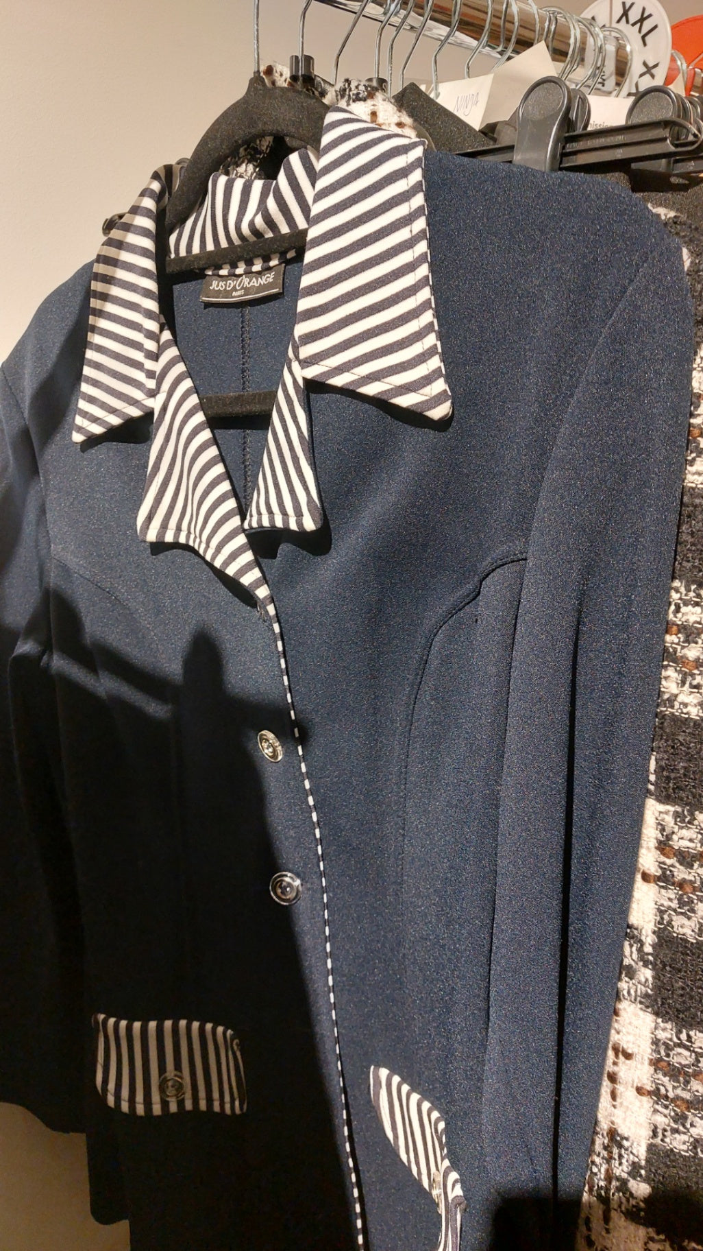 JUS D'ORANGE Blazer Dunkelblau/Weiß Gr.: S