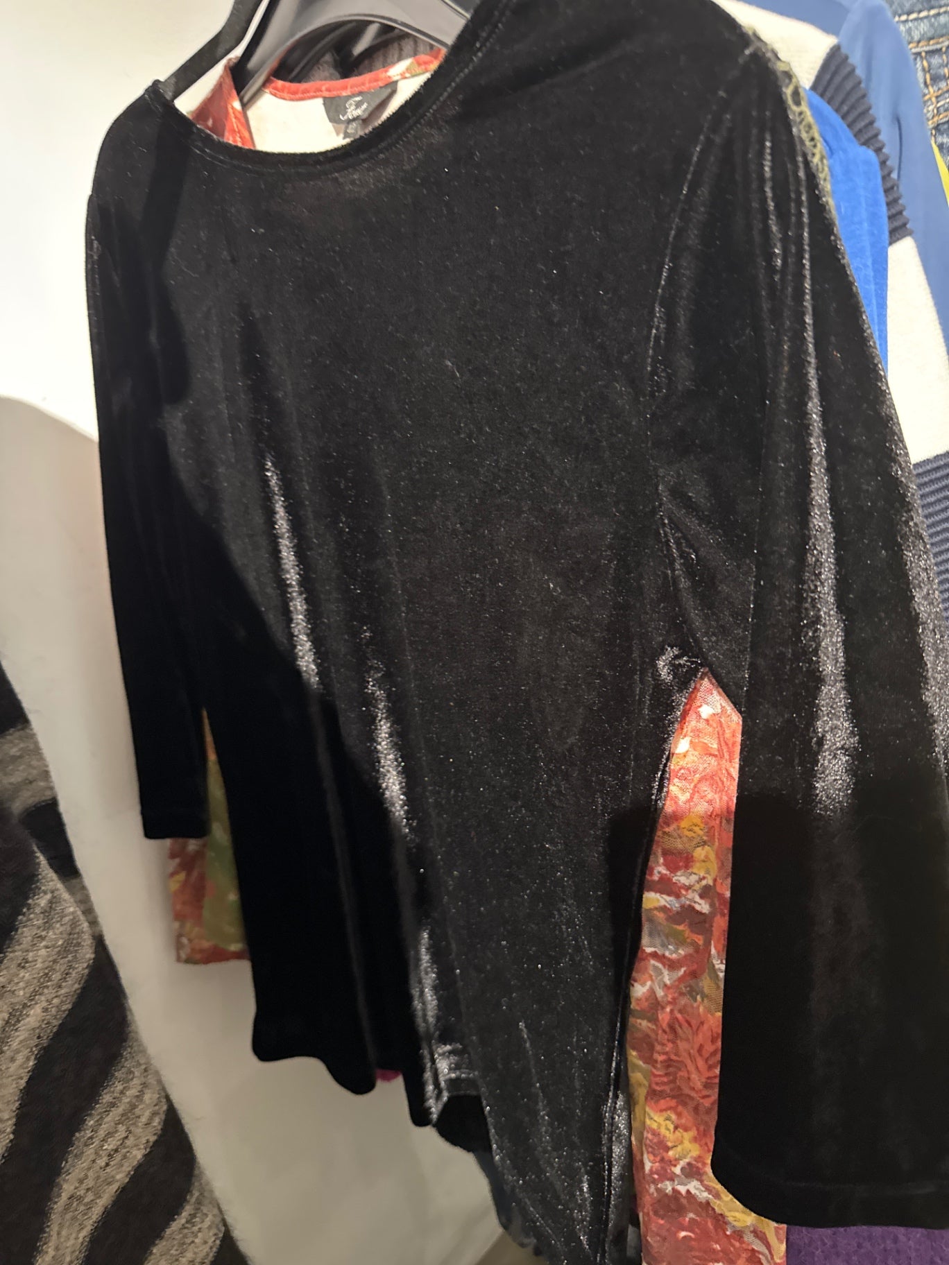 Ichi Samtshirt Schwarz Gr.: M/L