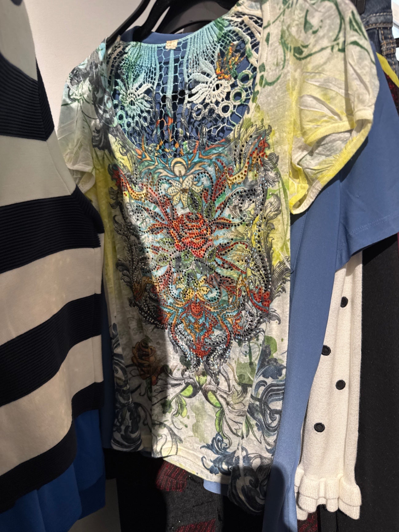 Unbekannt T-Shirt Bunt glitzer Gr.: S