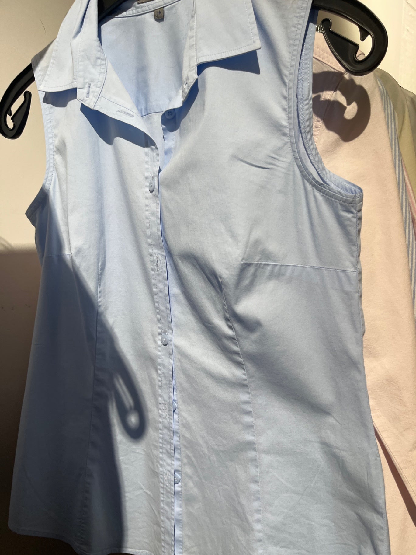 Montego Bluse ärmellos Hellblau S