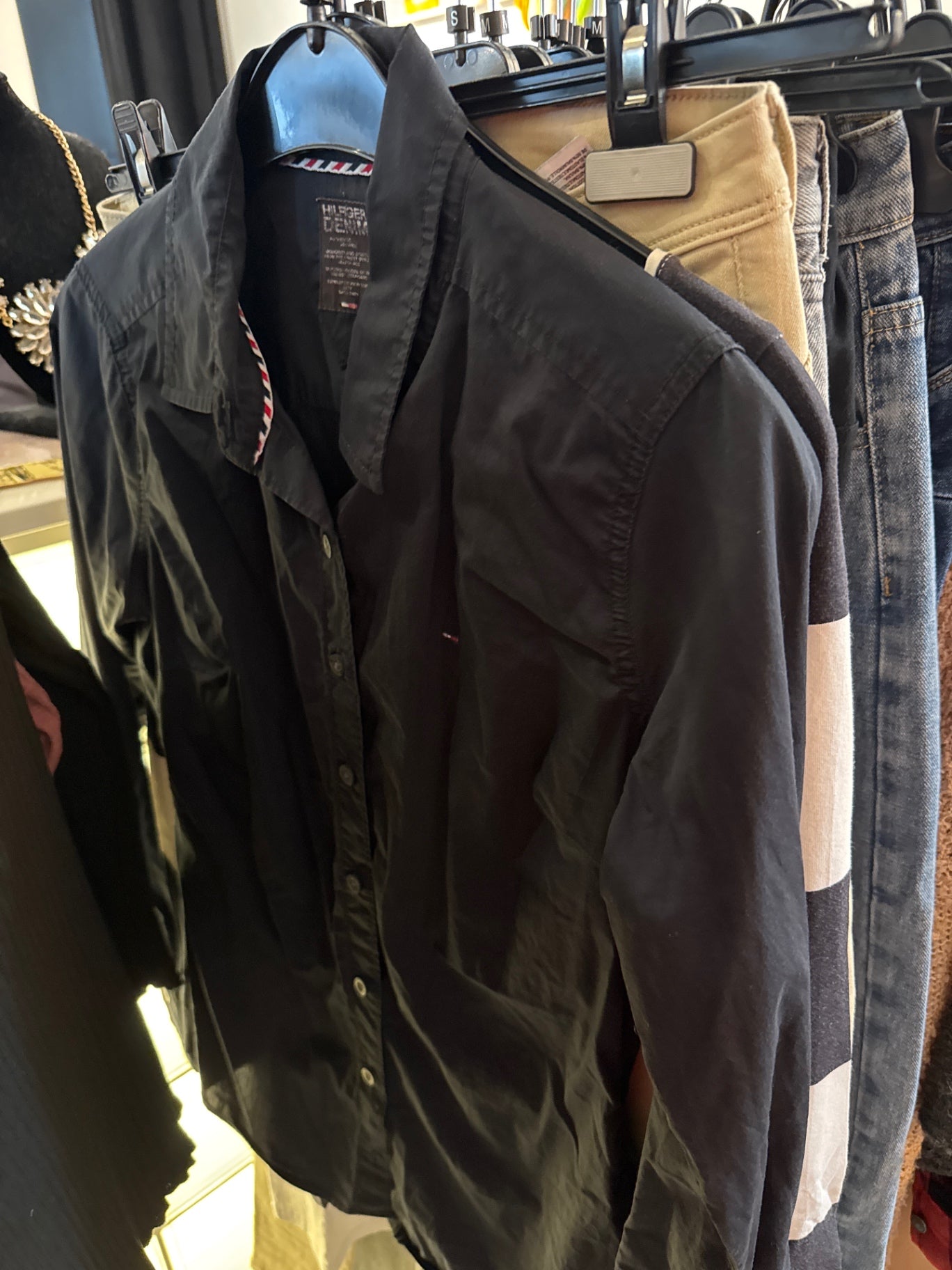 Hilfiger Denim Hemd Schwarz Gr.: S