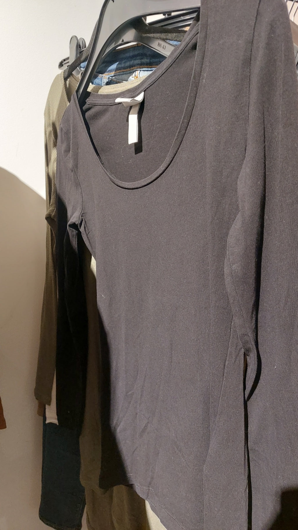 H&M Langarmshirt Schwarz Gr.: S