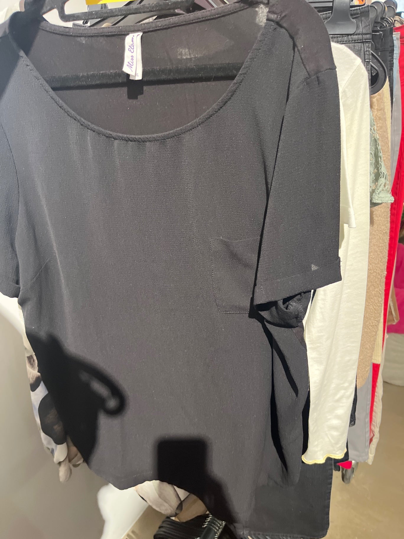 Miss Etam Blusenshirt Schwarz XXL
