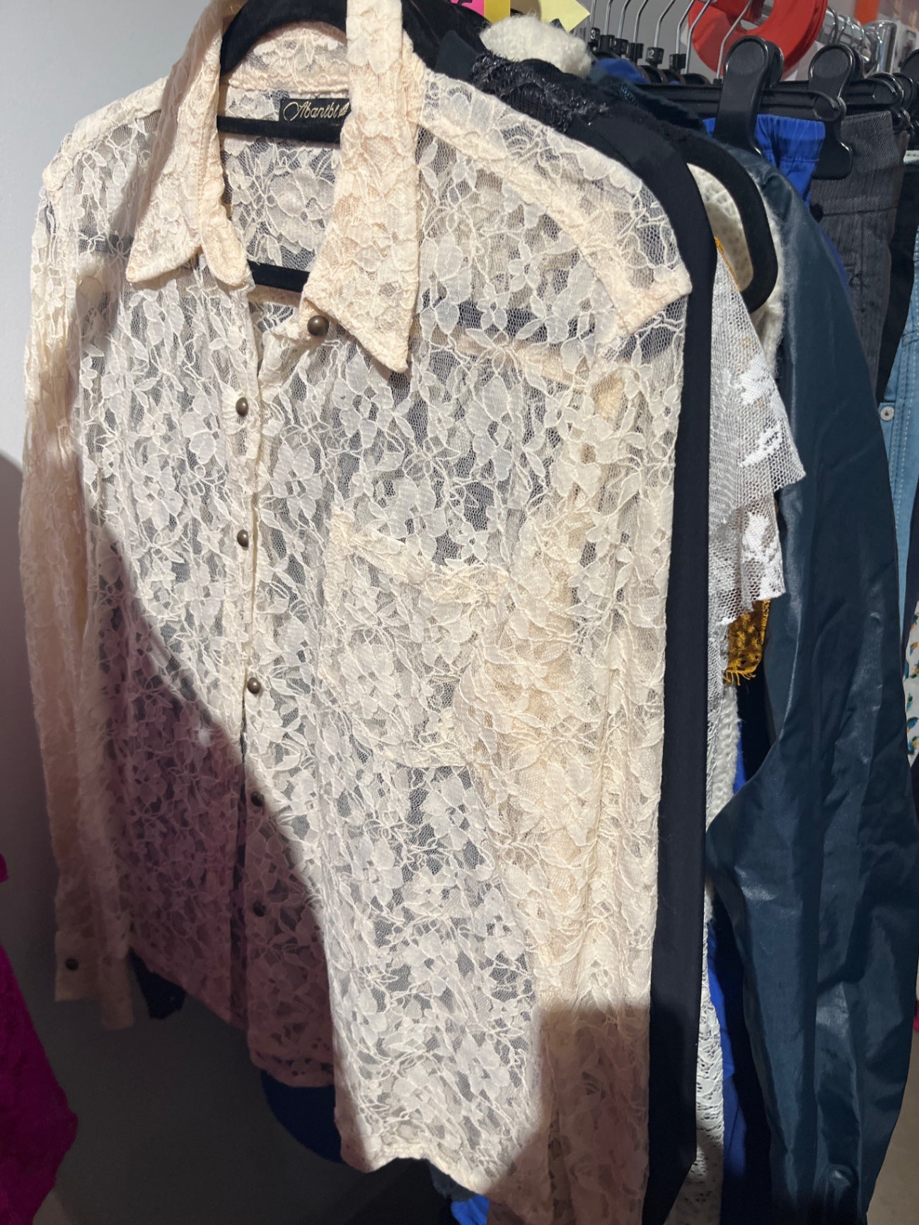 Abanini Spitzenbluse Beige Gr.: S
