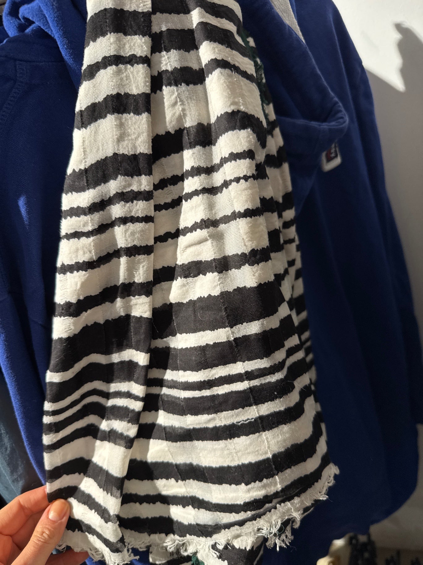 Schal Beige mit Schwarz Gr.: