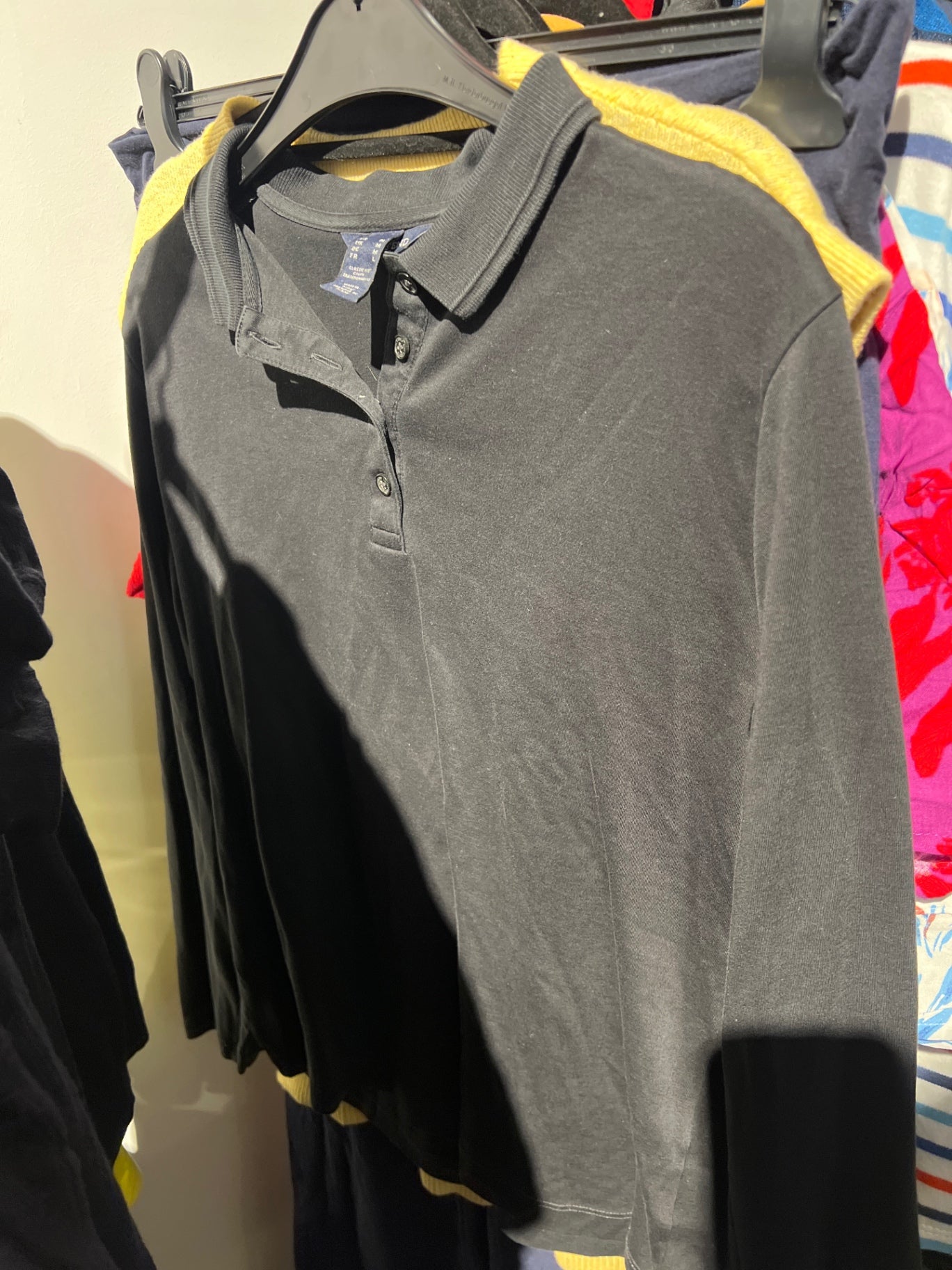 Lands' End Polo Shirt Schwarz Gr.: M