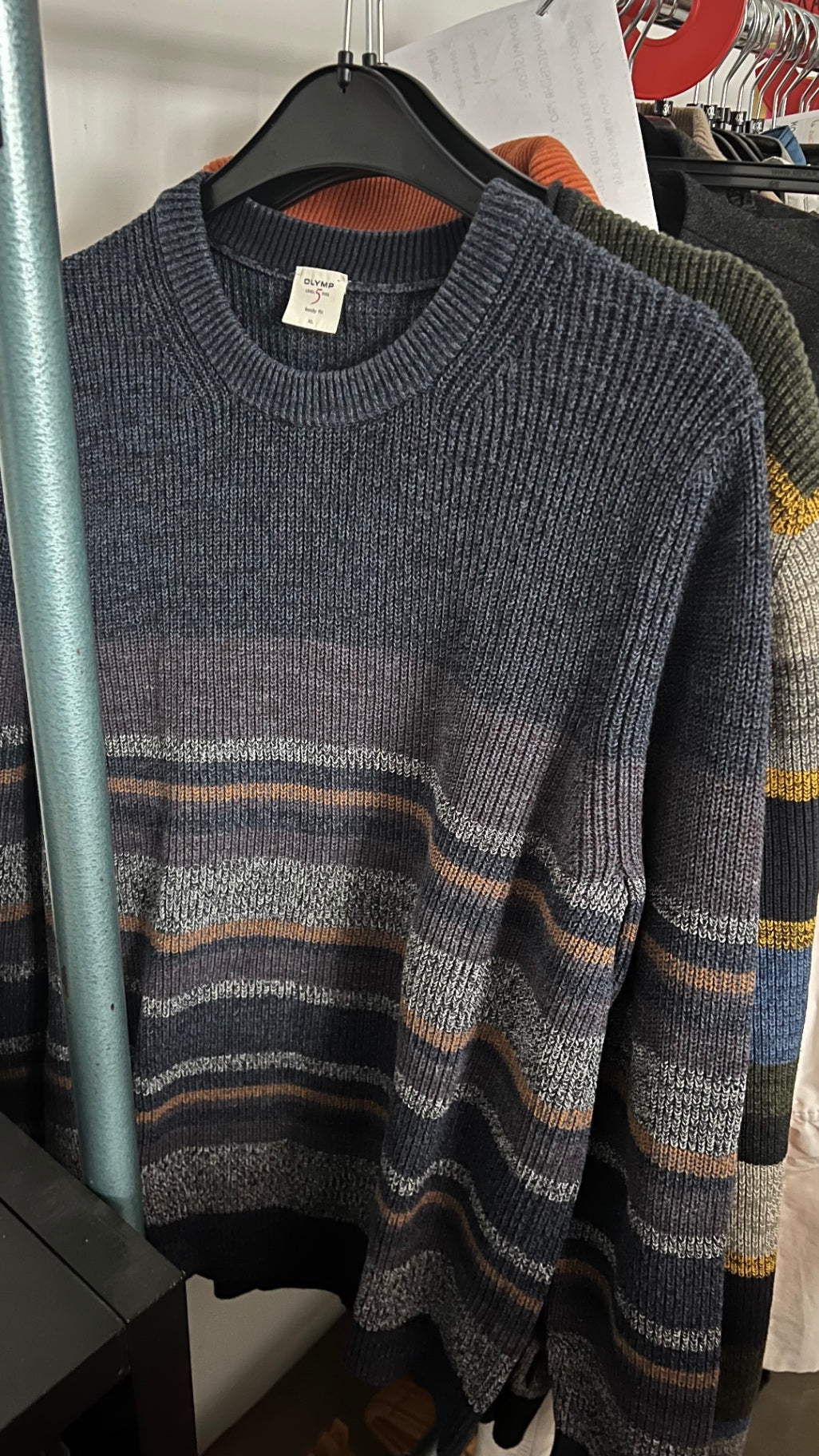 Olymp Pullover Schurwolle Grau Gr.: XL