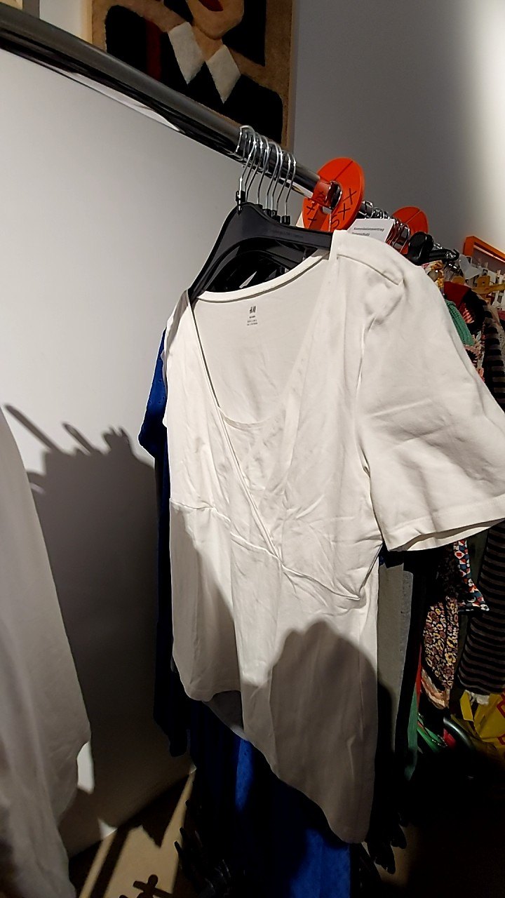 H&M Umstands-Shirt Weiß Gr.: L
