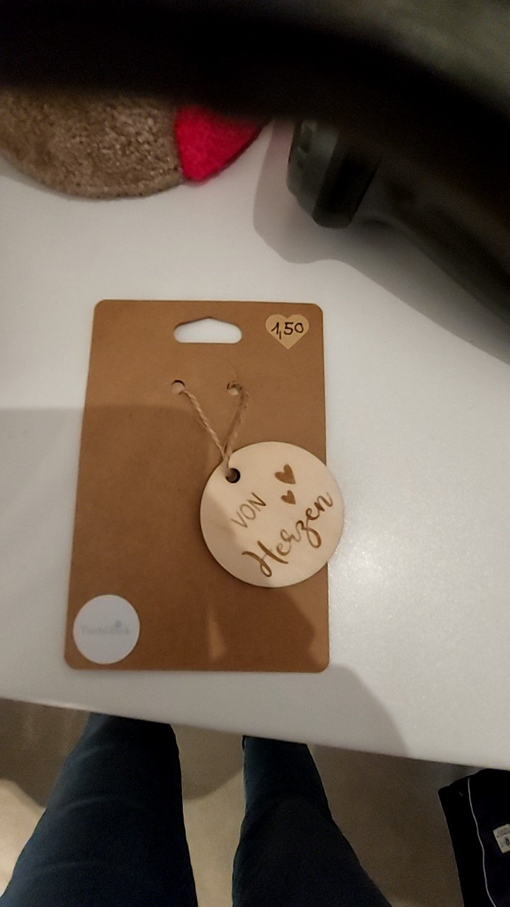 TischGlück Holzanhänger Braun