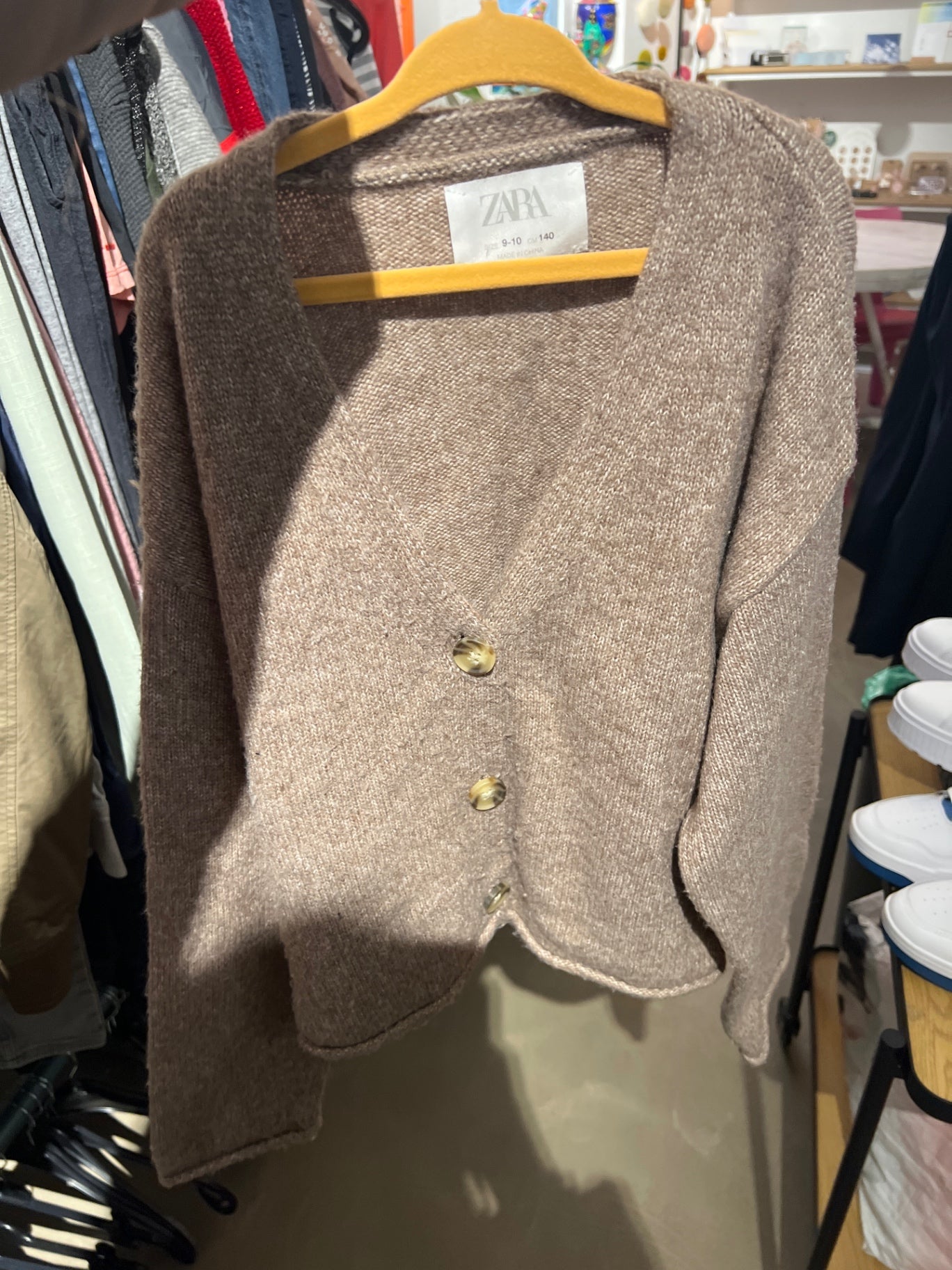 ZARA Strickjacke Beige Gr.: 140