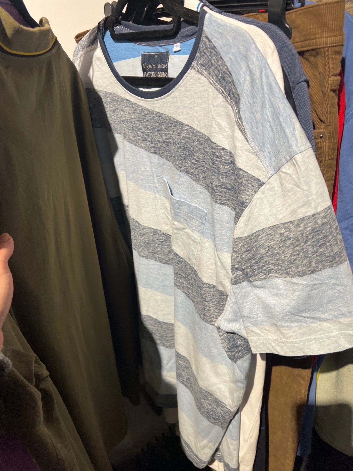 Angelo Litrico T-Shirt Grau Weiß Gr.: XXL