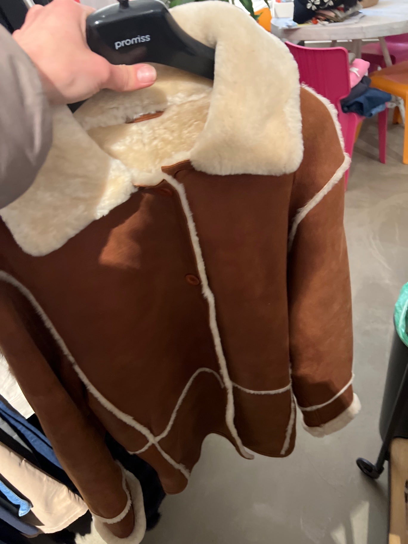 Lederjacke gefüttert Braun Gr.: XXL
