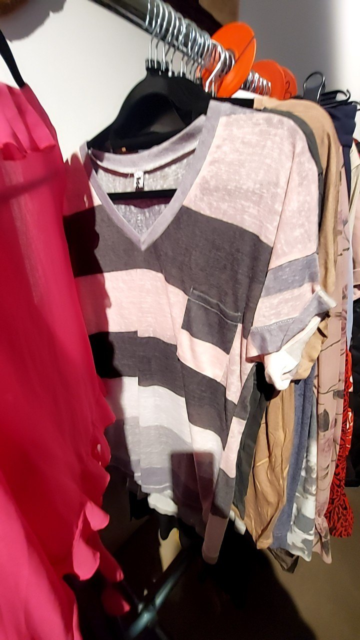 Idarton T-Shirt Grau Rosa Weiß Gr.: M