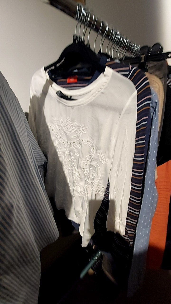 H&M Blusenshirt Weiß Gr.: M