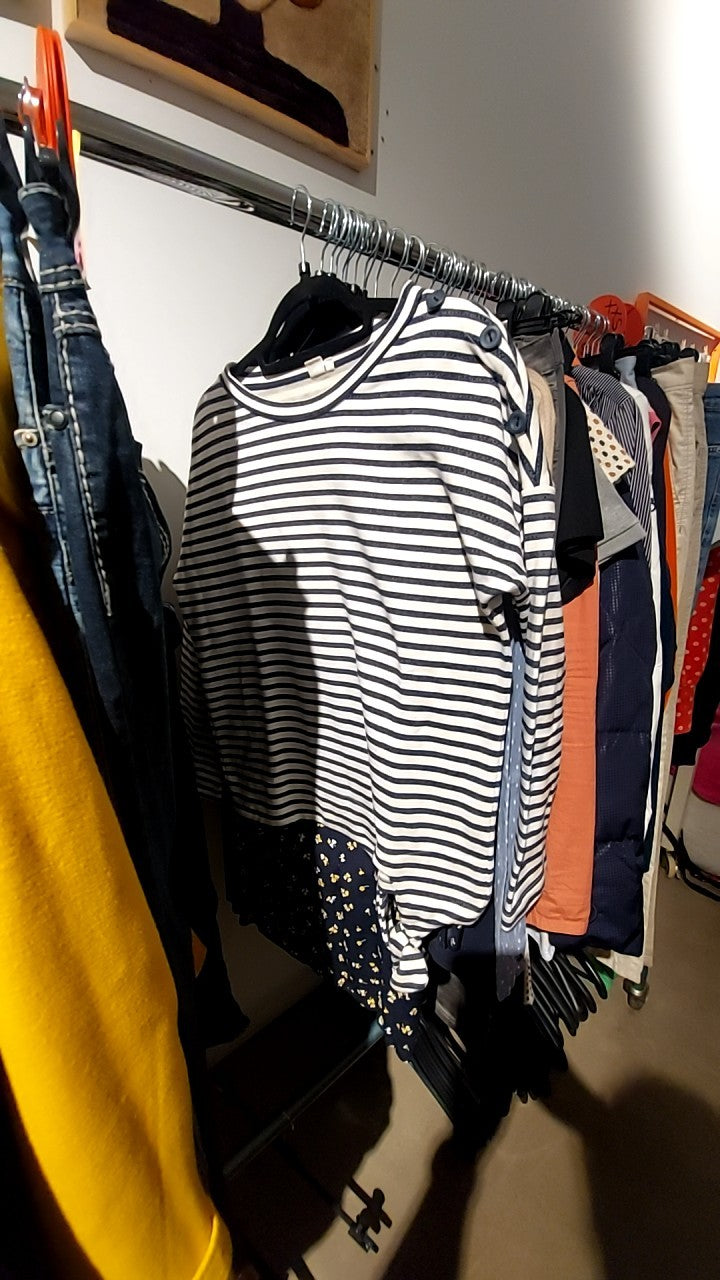 Blue Motion Langarmshirt Blau/Weiß Gr.: S