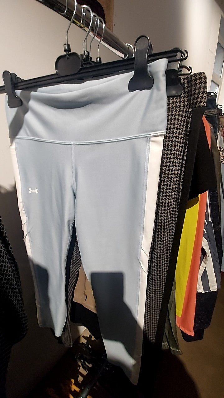 Under Armour Sportleggings Blau/Weiß Gr.: M