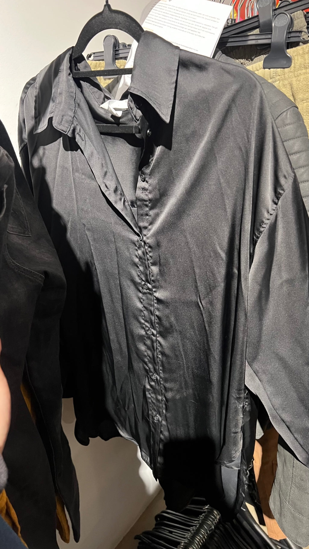 H&M Hemd Schwarz Gr.: M