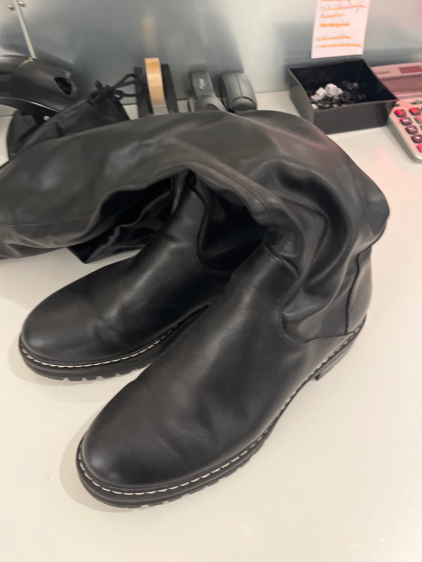 Overknee-Stiefel Schwarz Gr.: 38