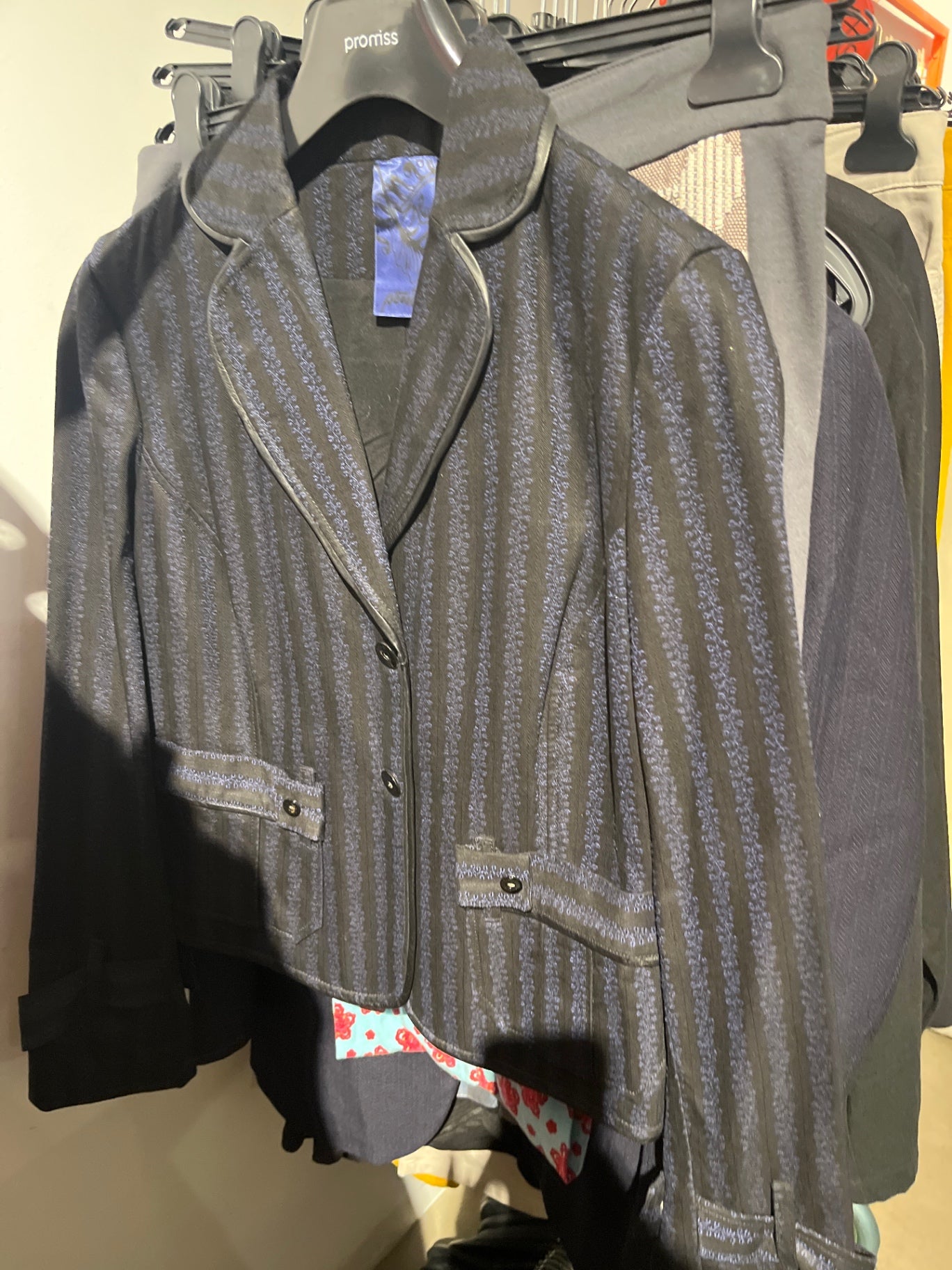 Poools Blazer Schwarz Blau Gr.: S