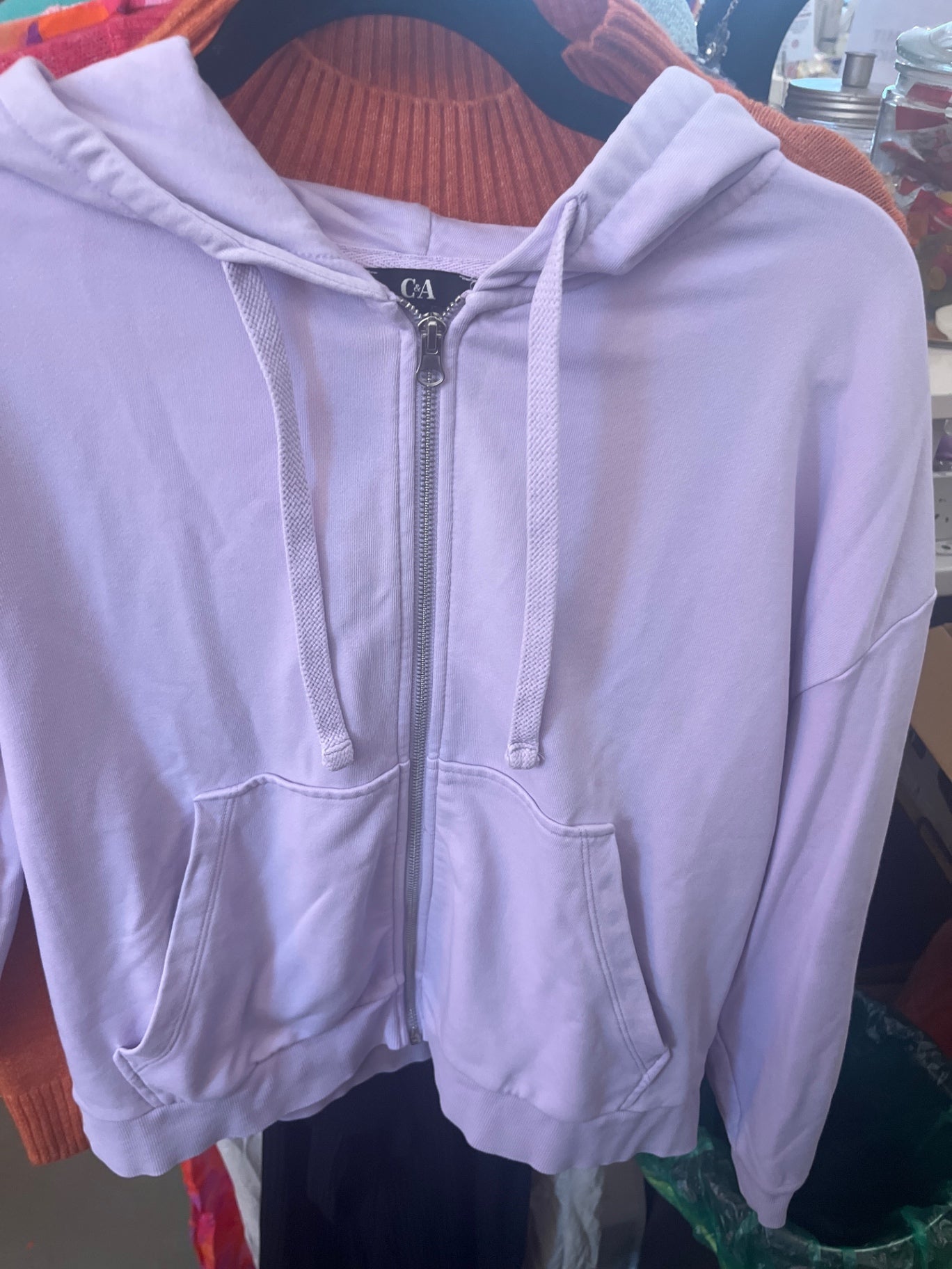 C&A Hoodie / Jacke Flieder Gr.: M