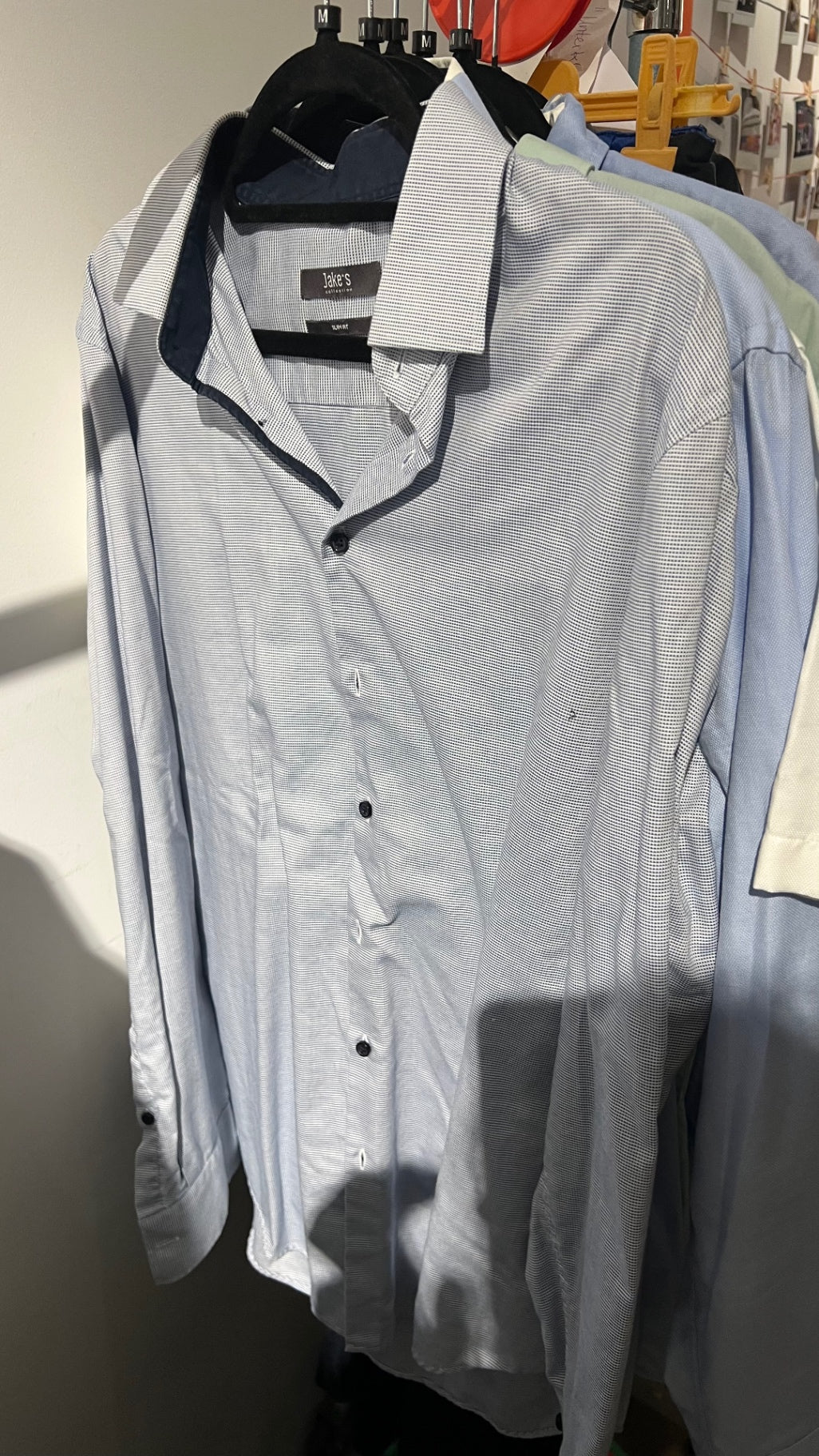 Jake's Hemd Hellblau & Weiß Gr.: M