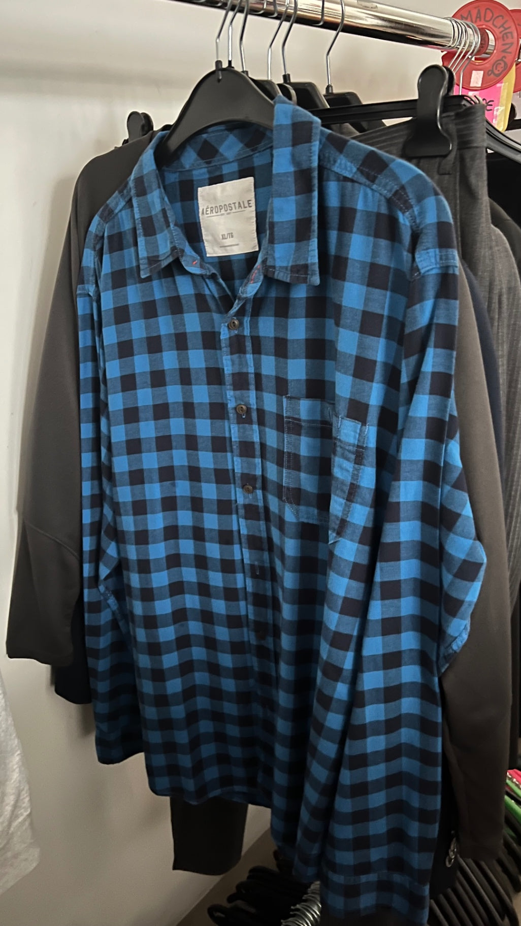 Aéropostale Hemd Blau und Schwarz Gr.: XL