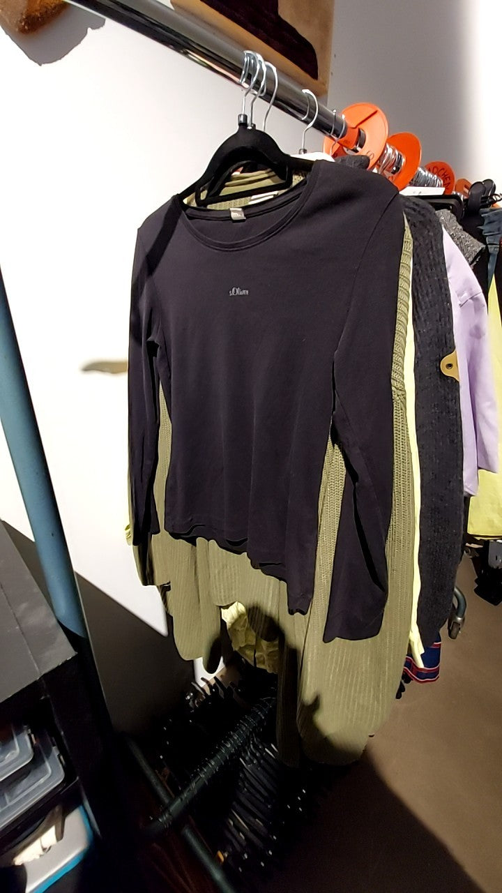 s.Oliver Langarmshirt Schwarz Gr.: M