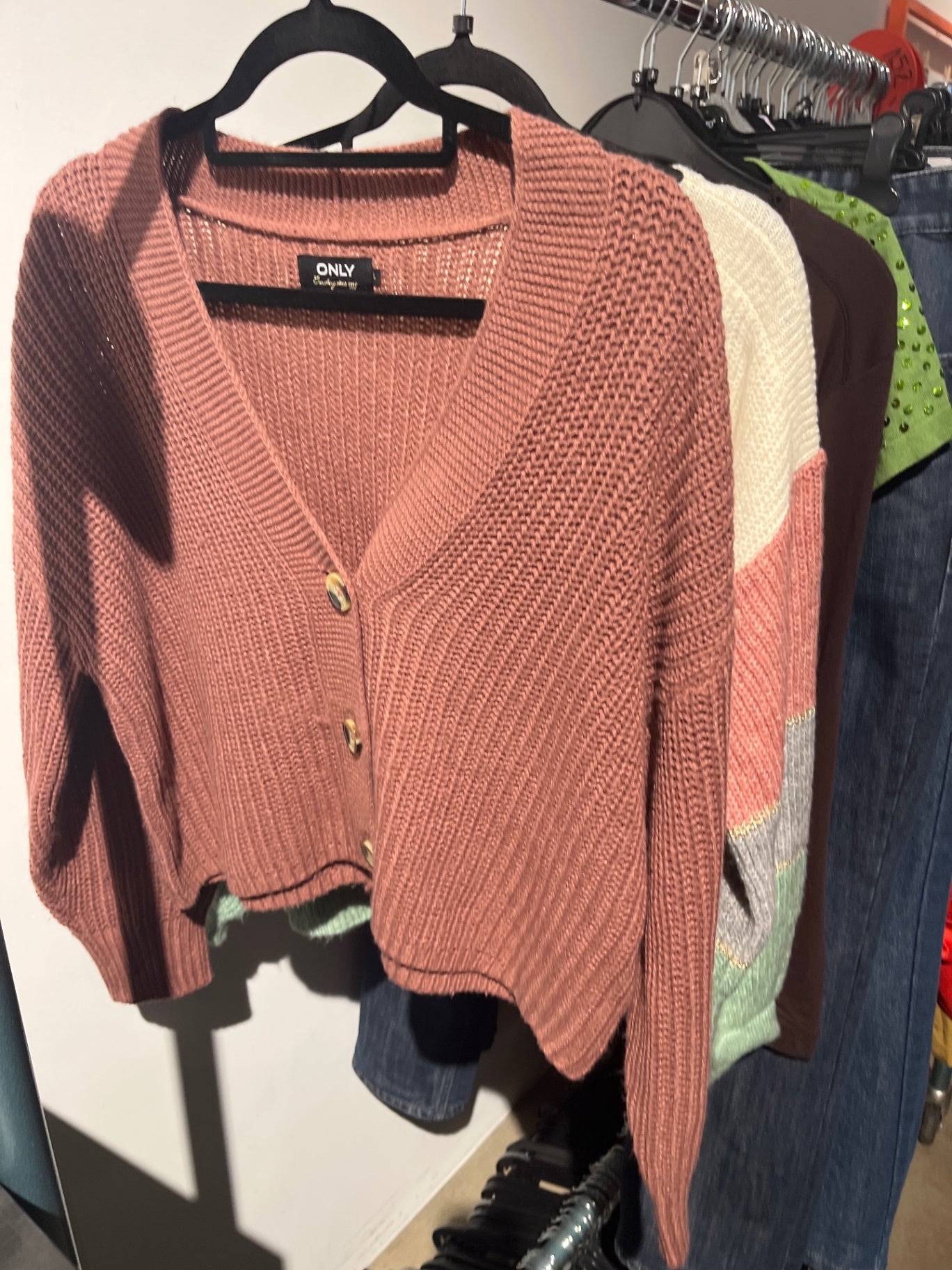 ONLY Strickjacke Altrosa Gr.: L
