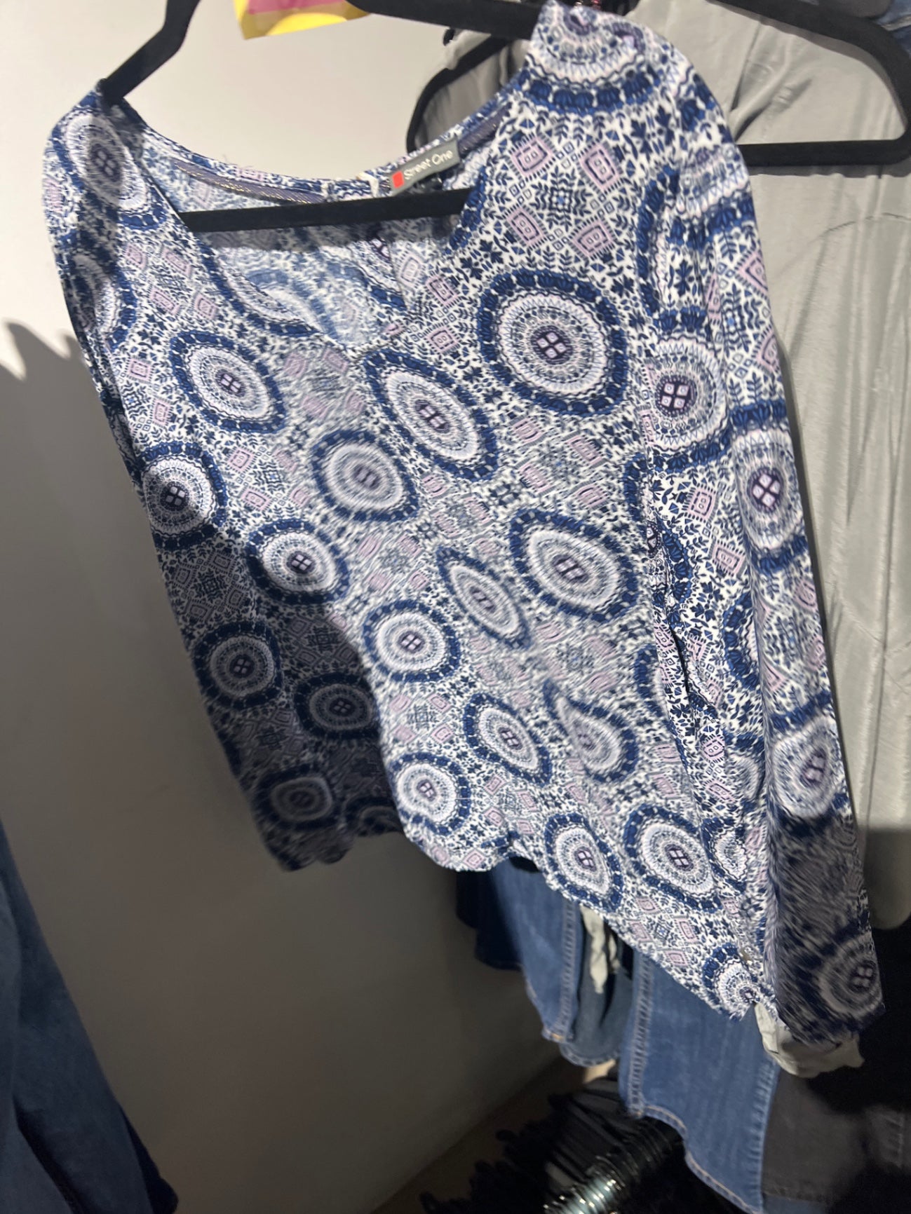 Street One Bluse Blau und Weiß Gr.: L