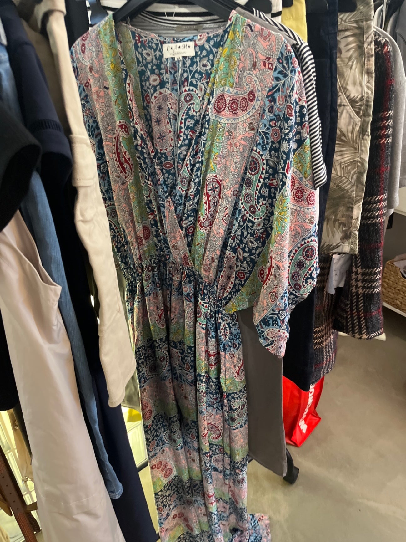 C A M Maxikleid Bunt Muster Gr.: M/L