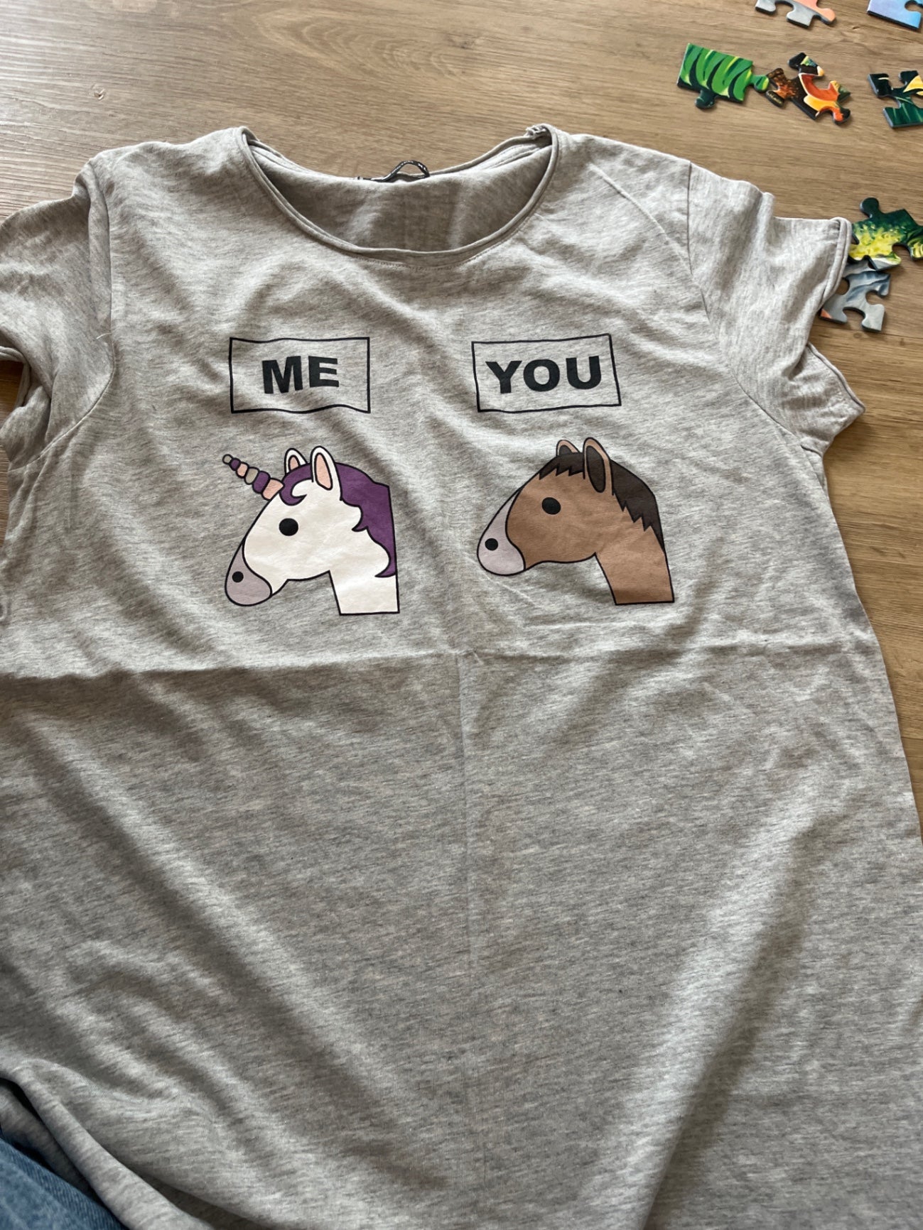 FBSISTER T-Shirt Grau pferd Gr.: XL