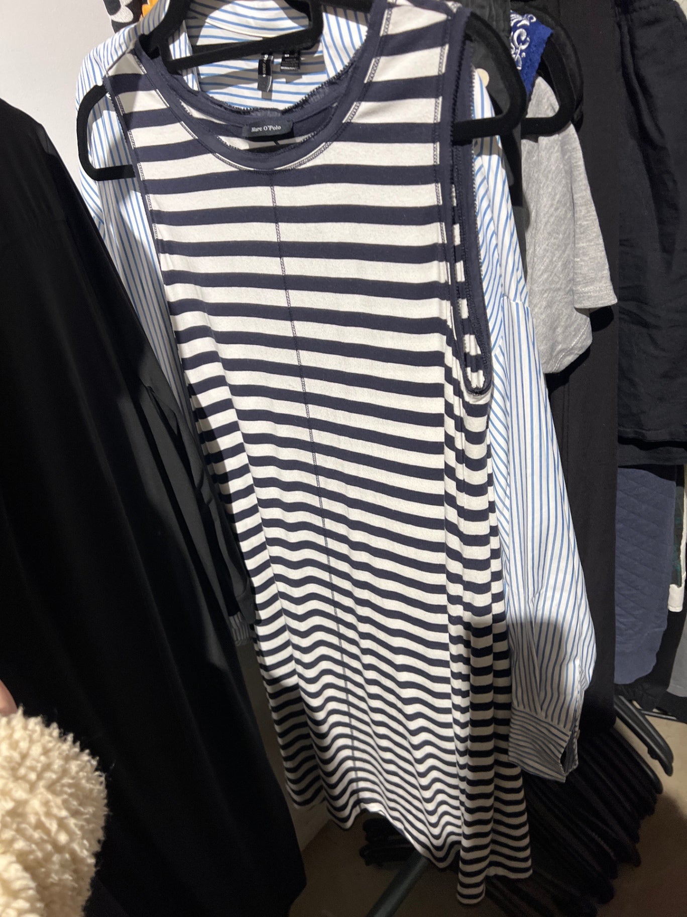 Marc O'Polo Kleid Marineblau Weiß Gr.: M