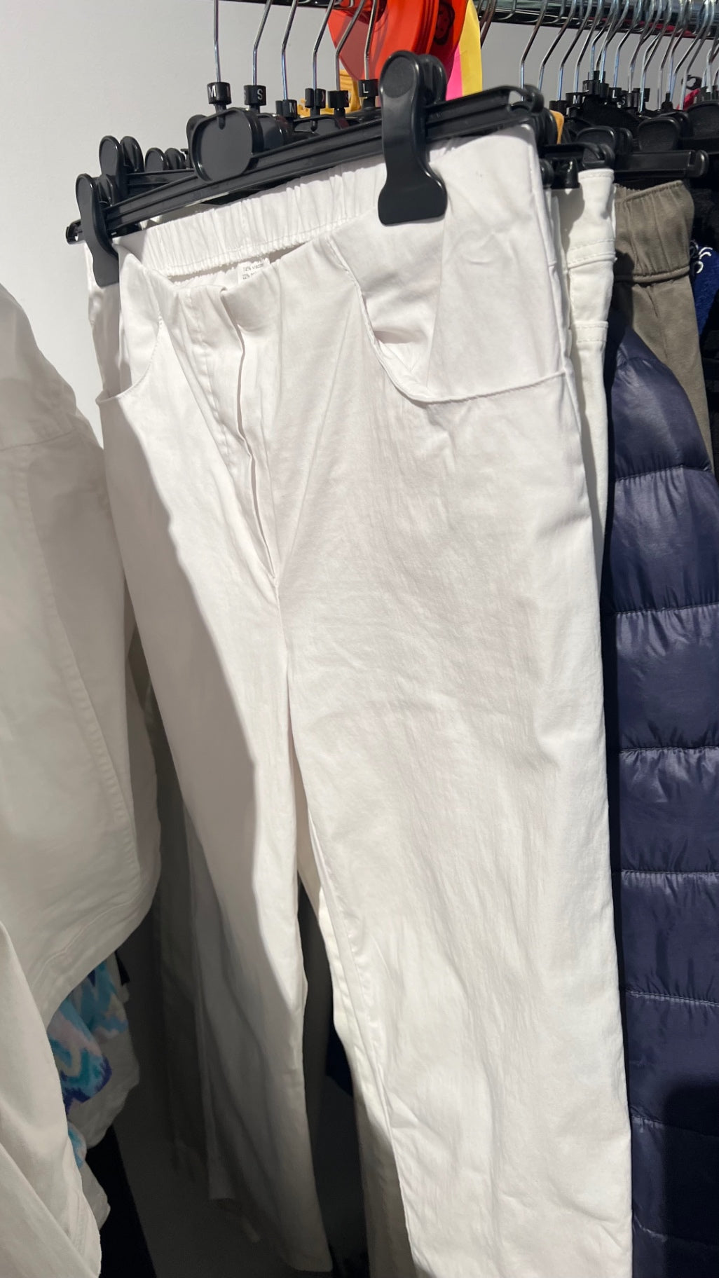 Stoffhose Weiß Gr.: M