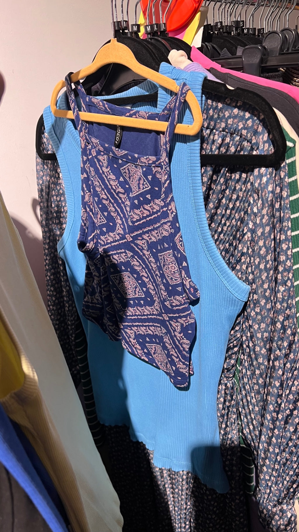 H&M Top Blau Gr.: S