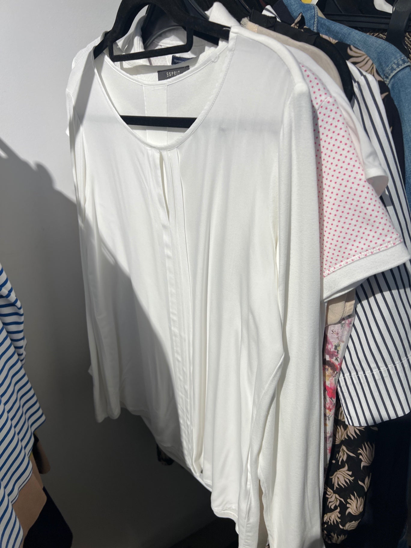 Langarmshirt Weiß Gr.: L