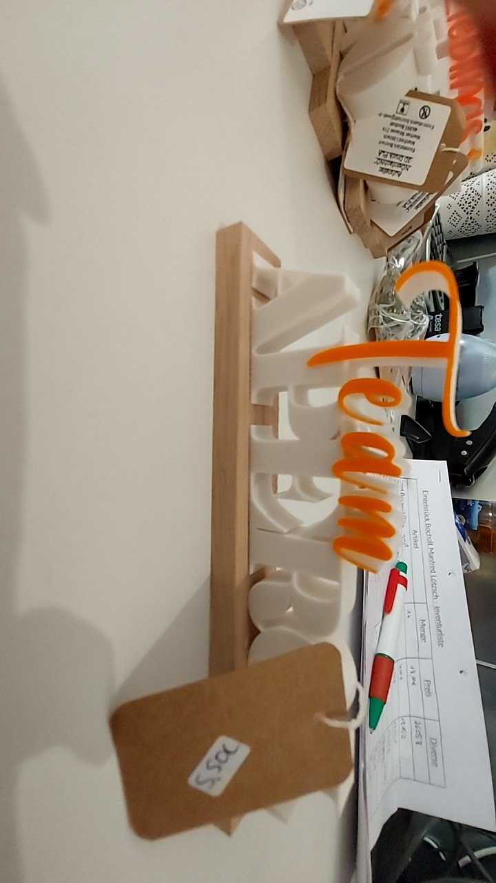 EINZELSTÜCK Deko "Team Aperol" 3D Weiß