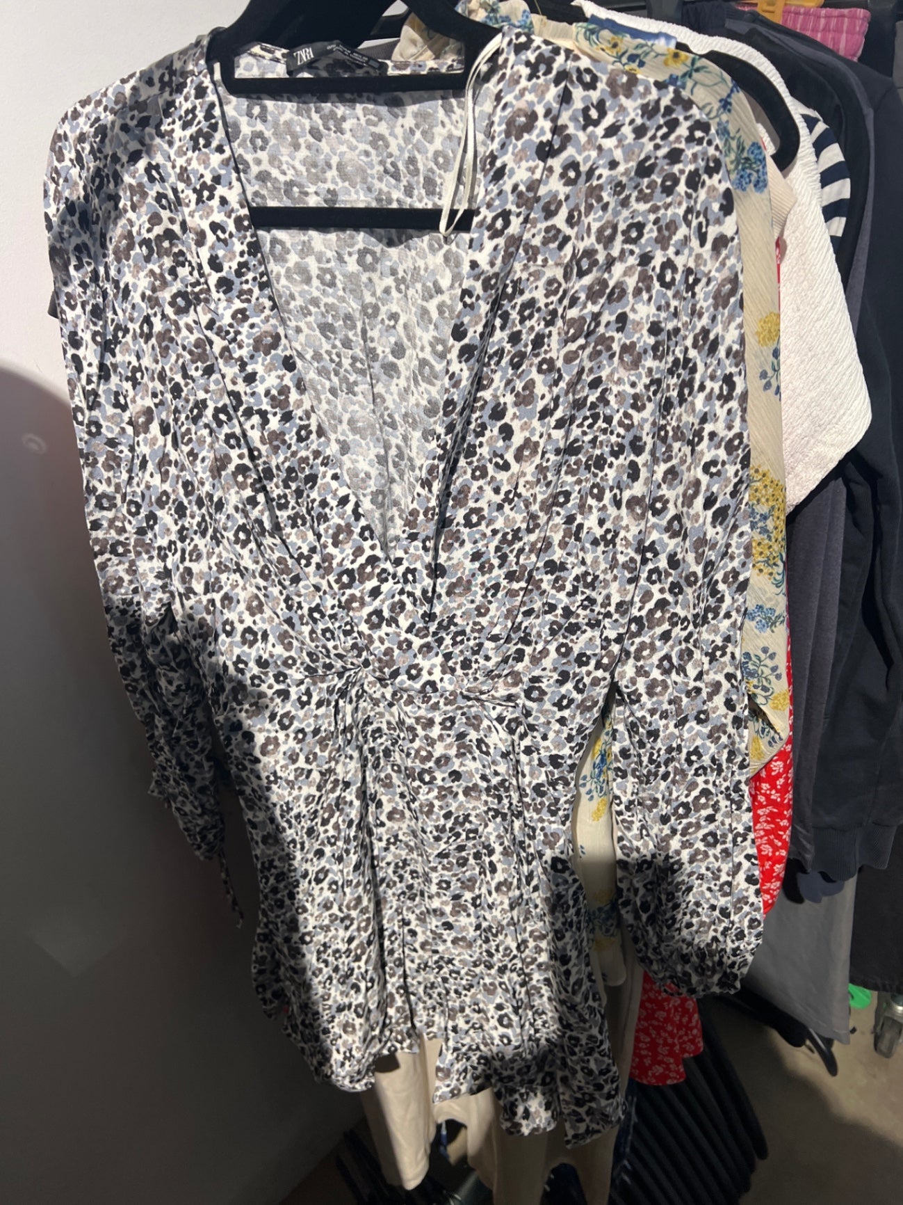 Zara Kleid Weiß Braun Gr.: M