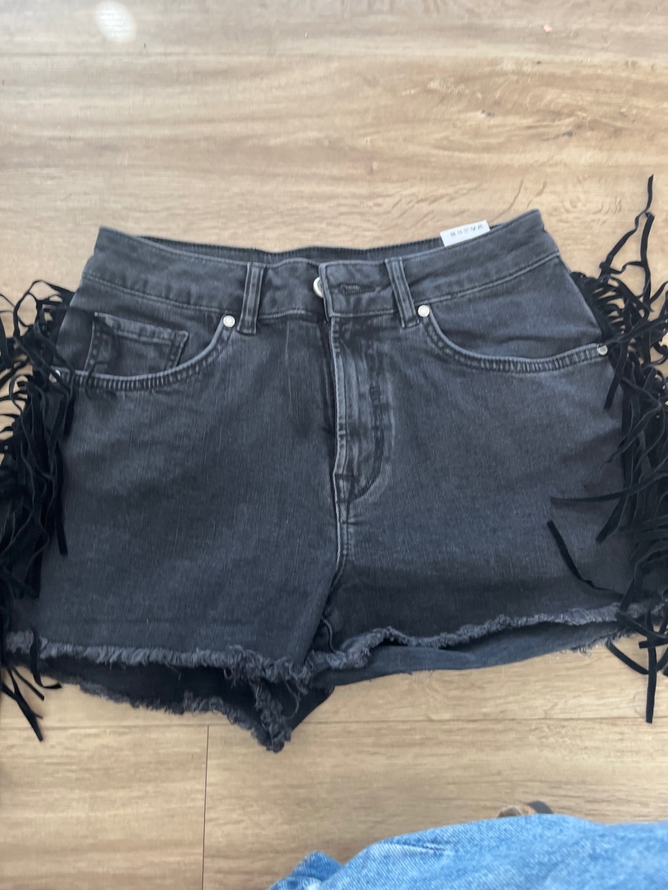 Seven Sisters Shorts Schwarz Fransen S