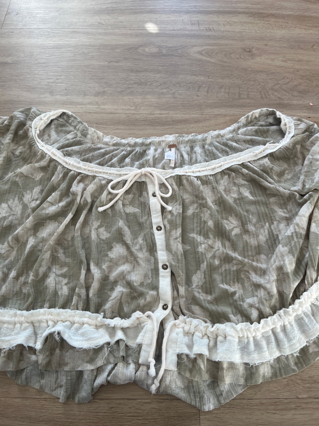 Free People Bluse grün beige S-L