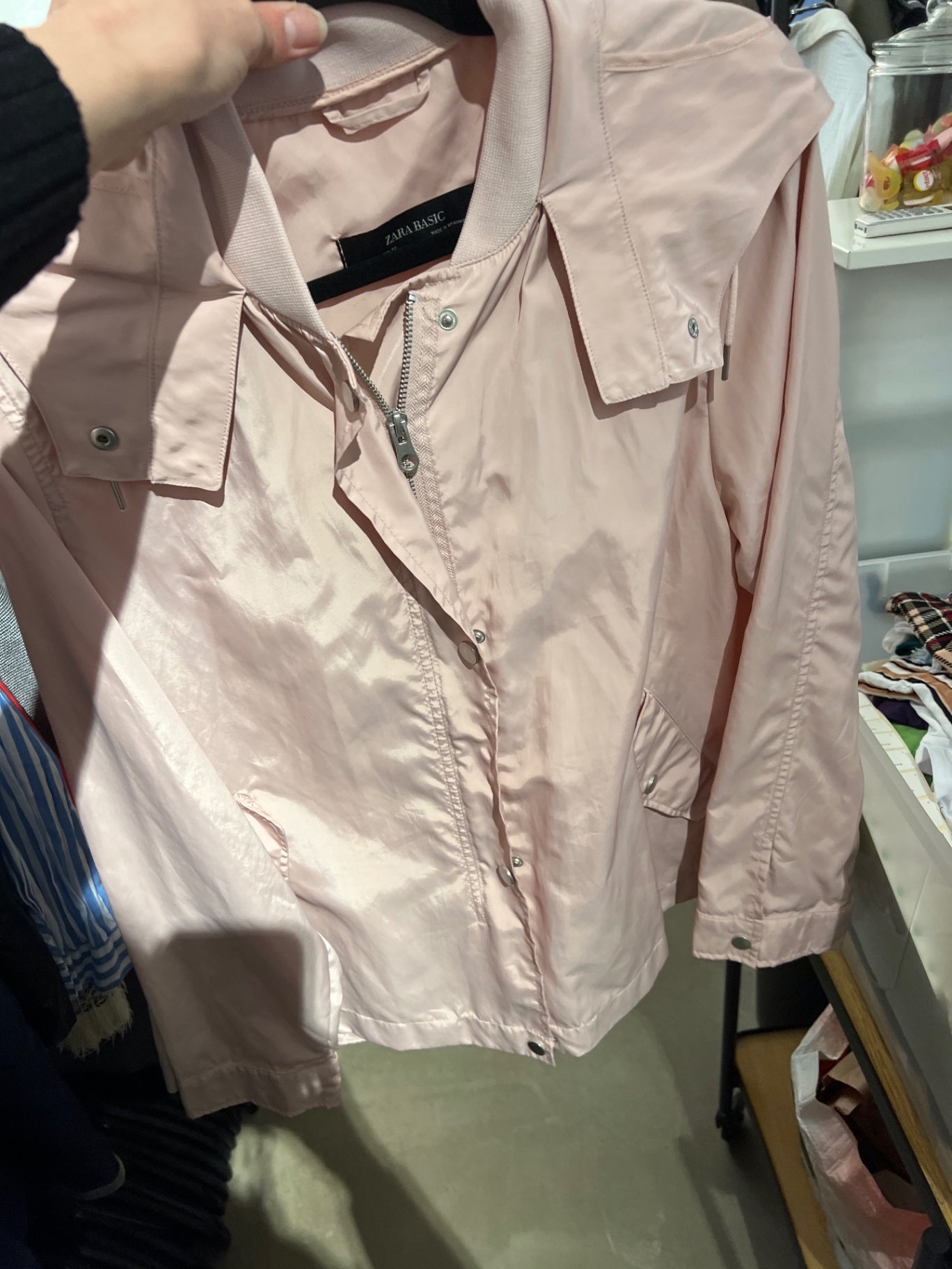 ZARA BASIC Jacke Rosa Gr.: XL