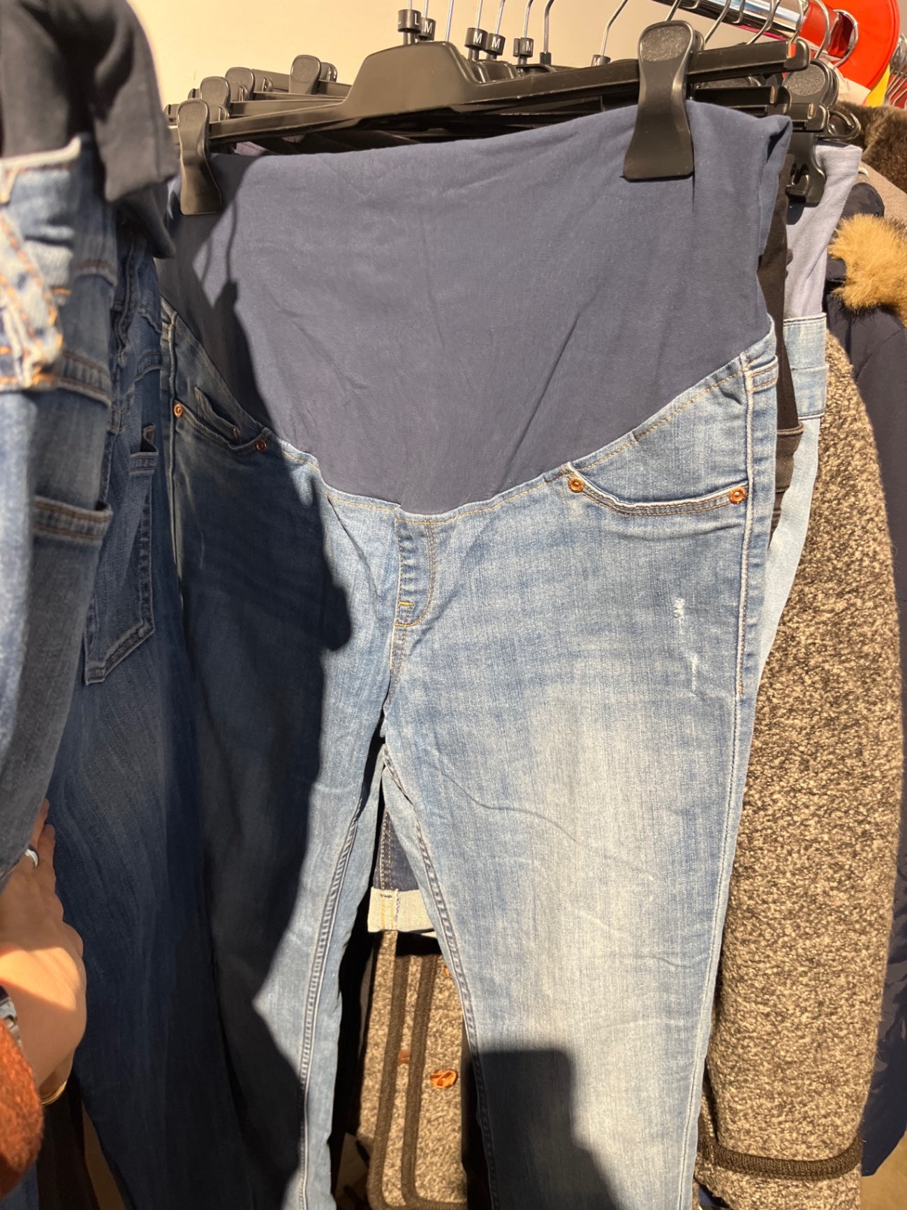 H&M Umstandsjeans Hellblau Gr.: L