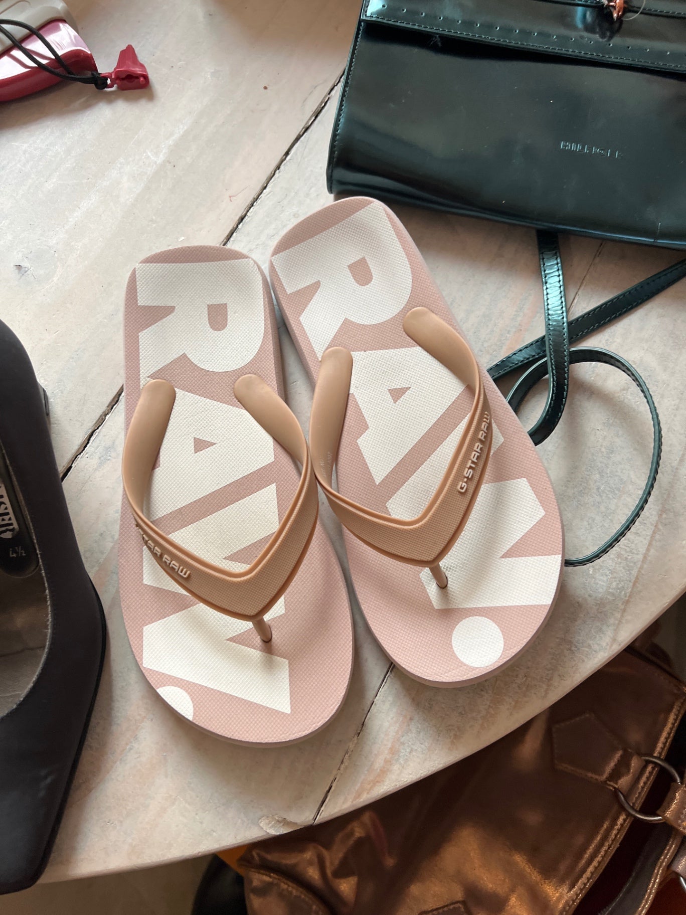 G-STAR RAW Flip-Flops Beige Weiß Gr.: 38