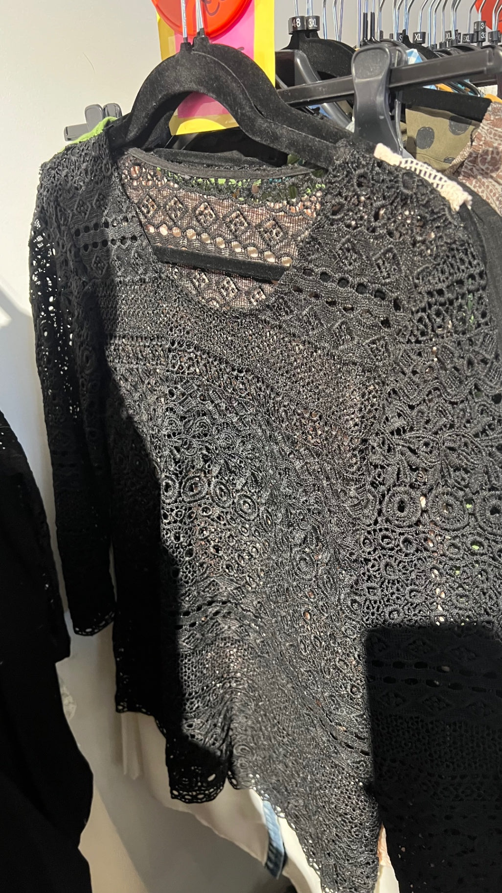 Strickshirt Schwarz Gr.: M