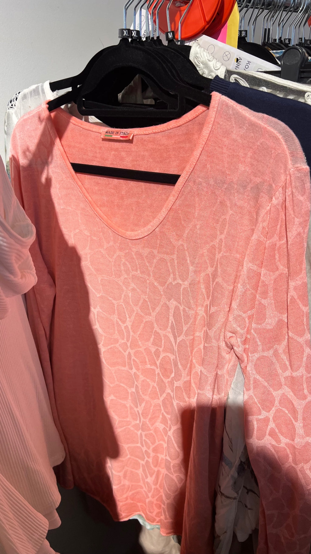 Made in Italy Langarmshirt Pink Gr.: XL
