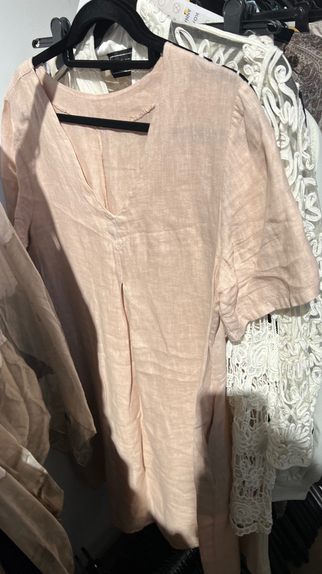 Leinenkleid Beige Gr.: M