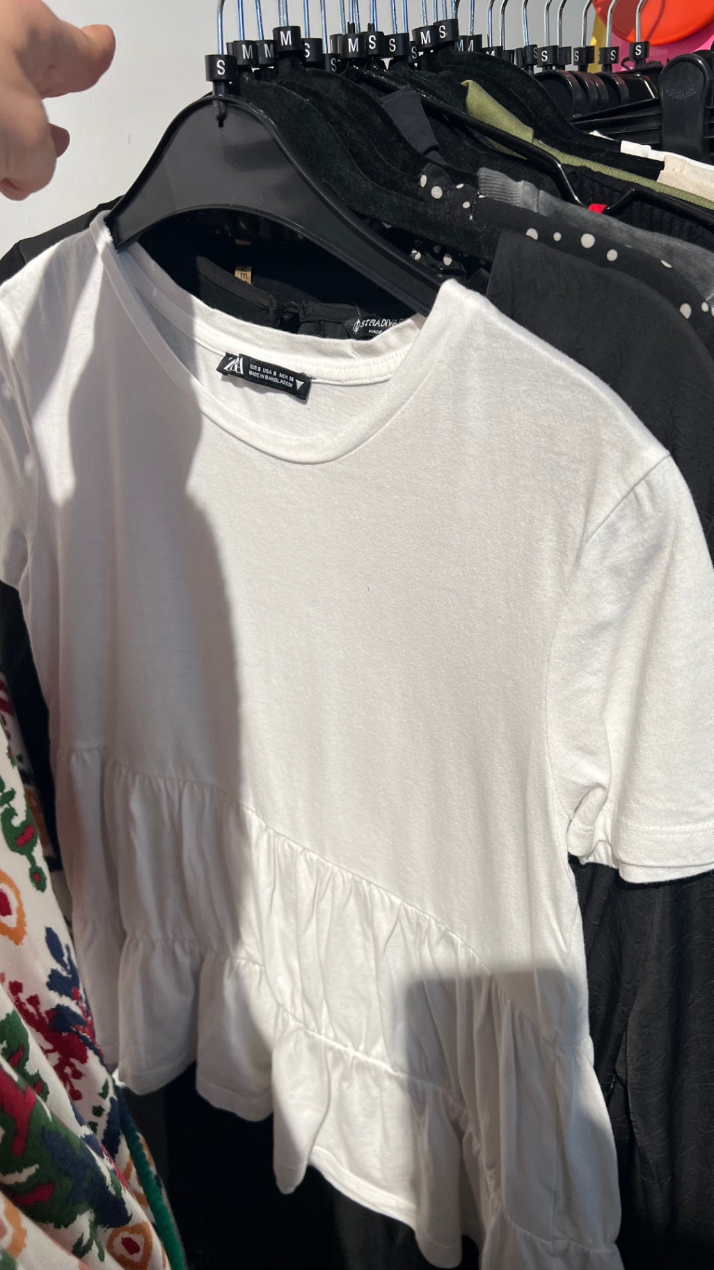 Zara T-Shirt Weiß Gr.: S
