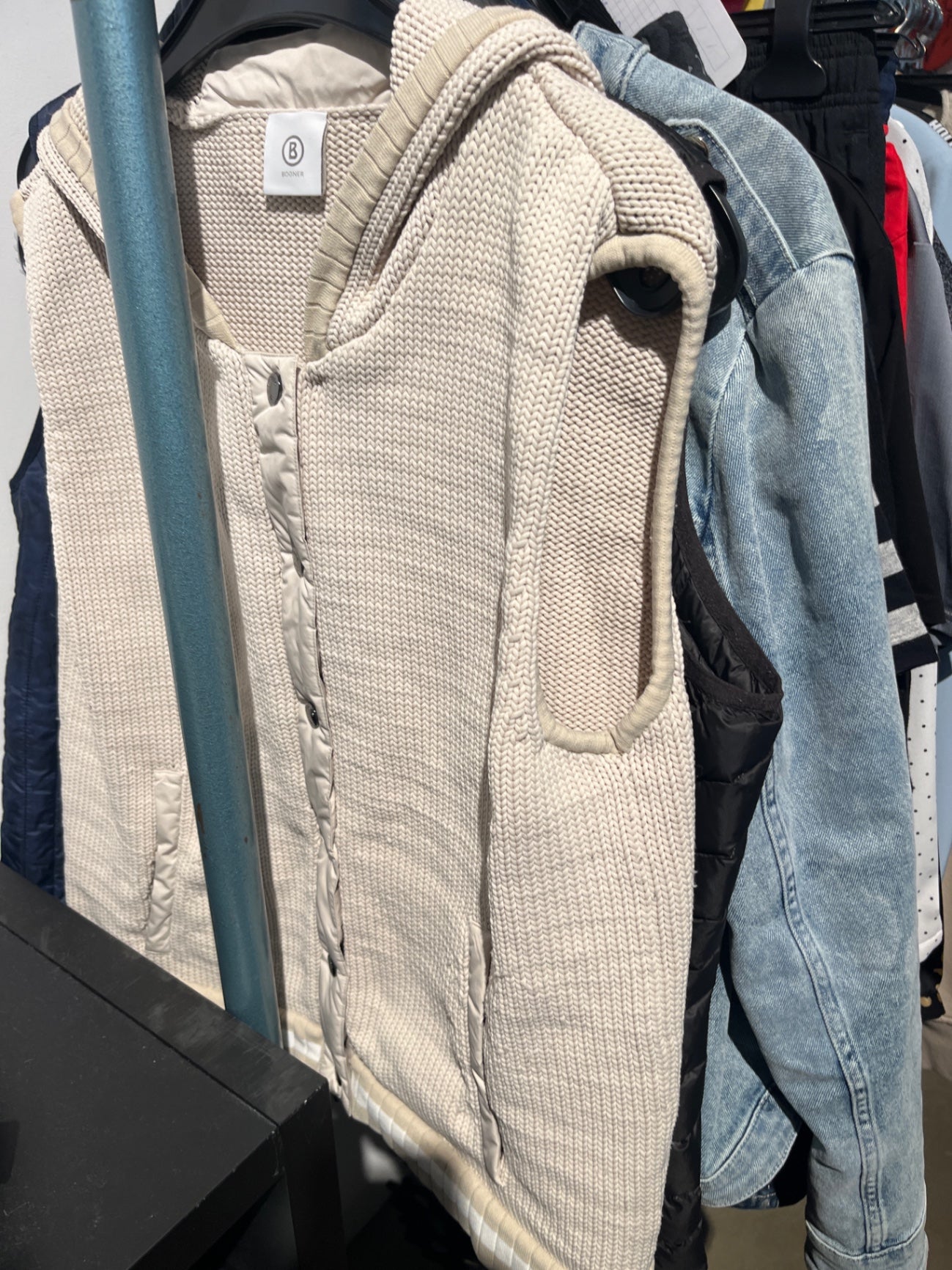 BOGNER Weste Beige Kapuze Gr.: L